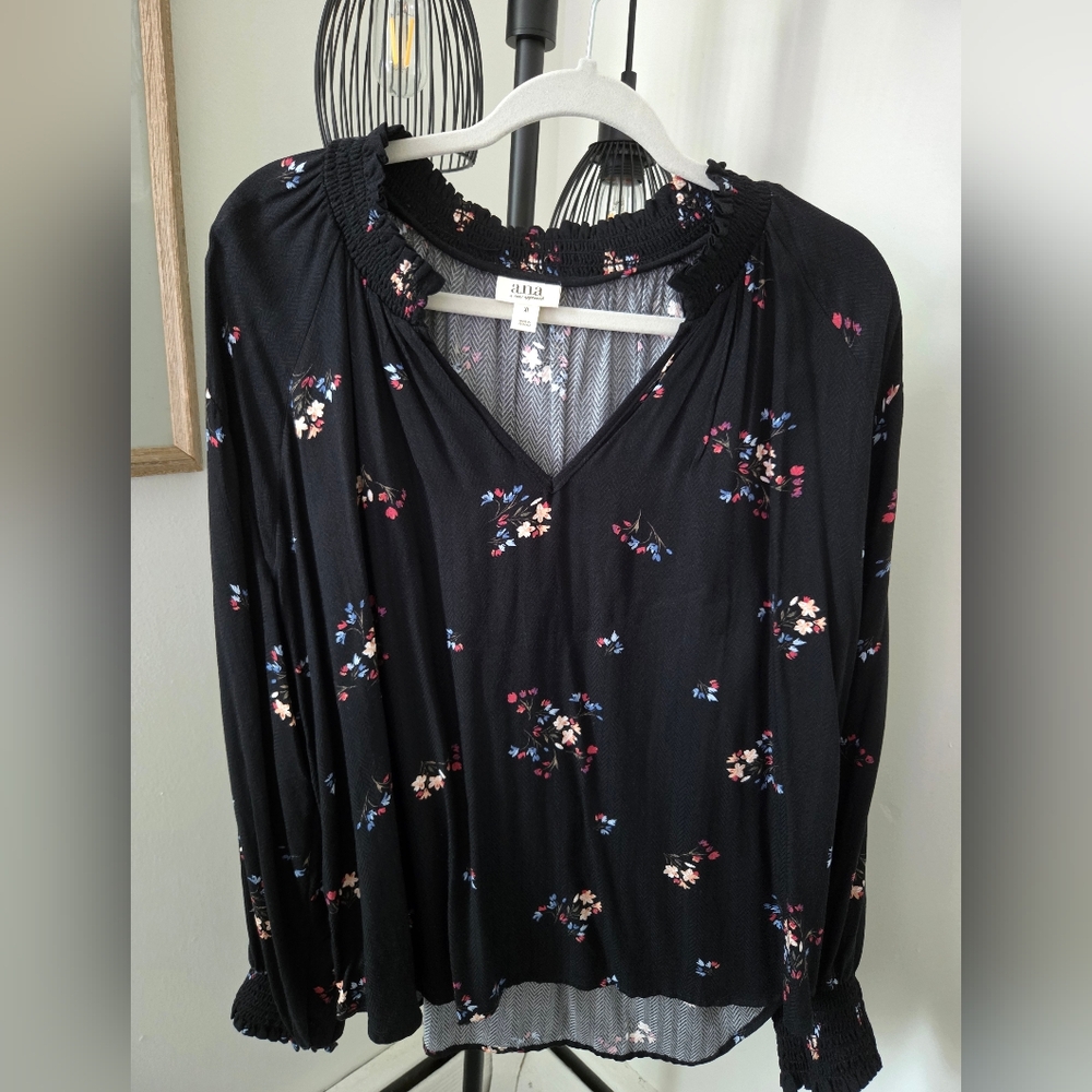 Floral Black Women's Top